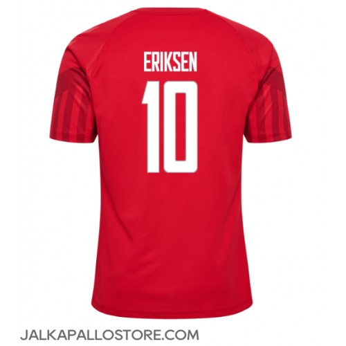 Tanska Christian Eriksen #10 Kotipaita MM-kisat 2022 Lyhythihainen